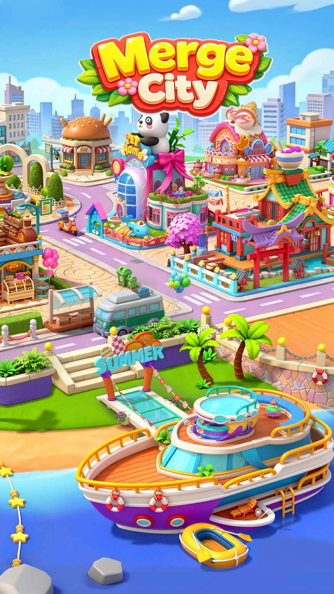 Merge City - Travel & Story screenshot